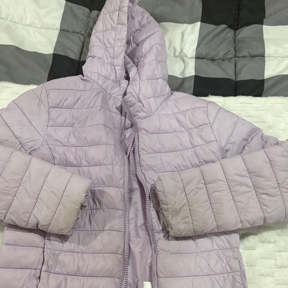 Lands' End Light Purple Kids Puffer Jacket